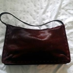 Coach Calfhair Purse Aubergine Vintage